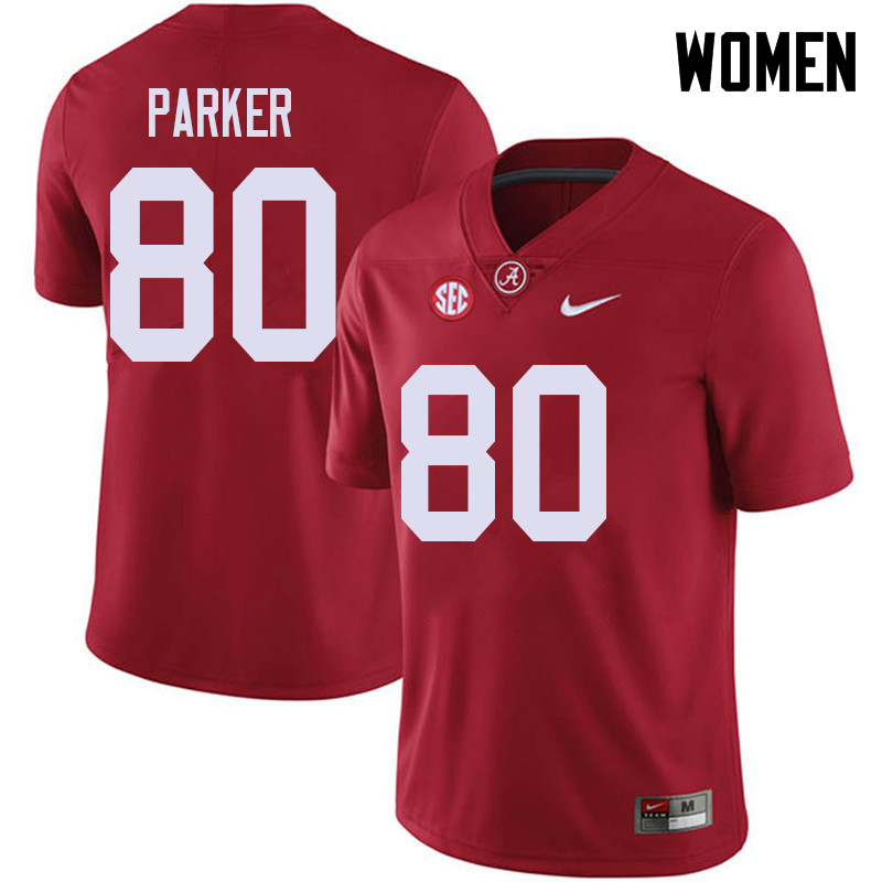 Alabama Crimson Tide Women's Michael Parker #80 Red NCAA Nike Authentic Stitched 2018 College Football Jersey YZ16B48MW